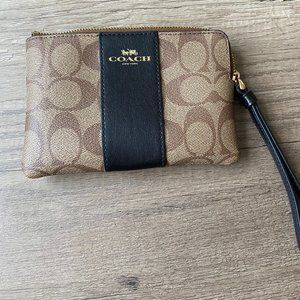 Coach Brown and Black Wristlet